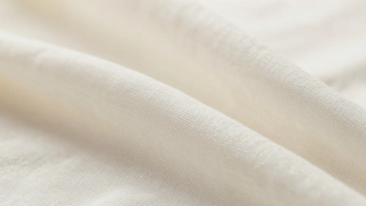 Detail jemné bavlněné látky v teplém světle pro relaxaci